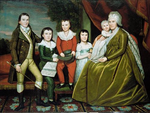 Ralph Earl Mrs Noah Smith And Her Children oil painting image